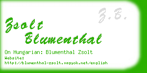 zsolt blumenthal business card